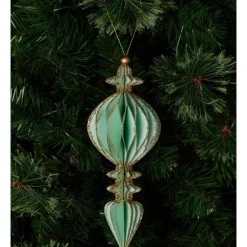Outlet 🥰 Myer Giftorium Luxe Paper Finial With Gold Glitter Ornament In Mint 💯
