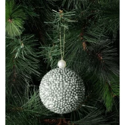 Discount 🔔 Myer Giftorium Luxe Plastic Glittered Bead Bauble OrnamentMint: 8cm 🌟
