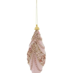 Hot Sale 🔥 Myer Giftorium Luxe Pink Velvet Jewelled Finial Hanging Ornament 🎁