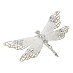 Best Pirce ๐ Myer Giftorium Luxe Glittered Mesh & Fabric Dragonfly Clip Gold: 6.5 Cm ๐