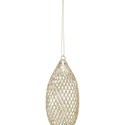 Hot Sale ✔️ Myer Giftorium Luxe Glittered Wire Mesh Finial OrnamentChampagne: 12 Cm 🥰