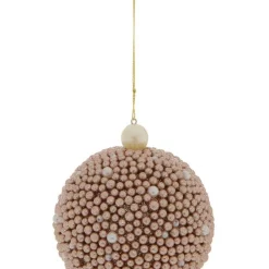 Promo ๐ฏ Myer Giftorium Luxe Plastic Glittered Bead Bauble Pink: 8cm ๐ฅ