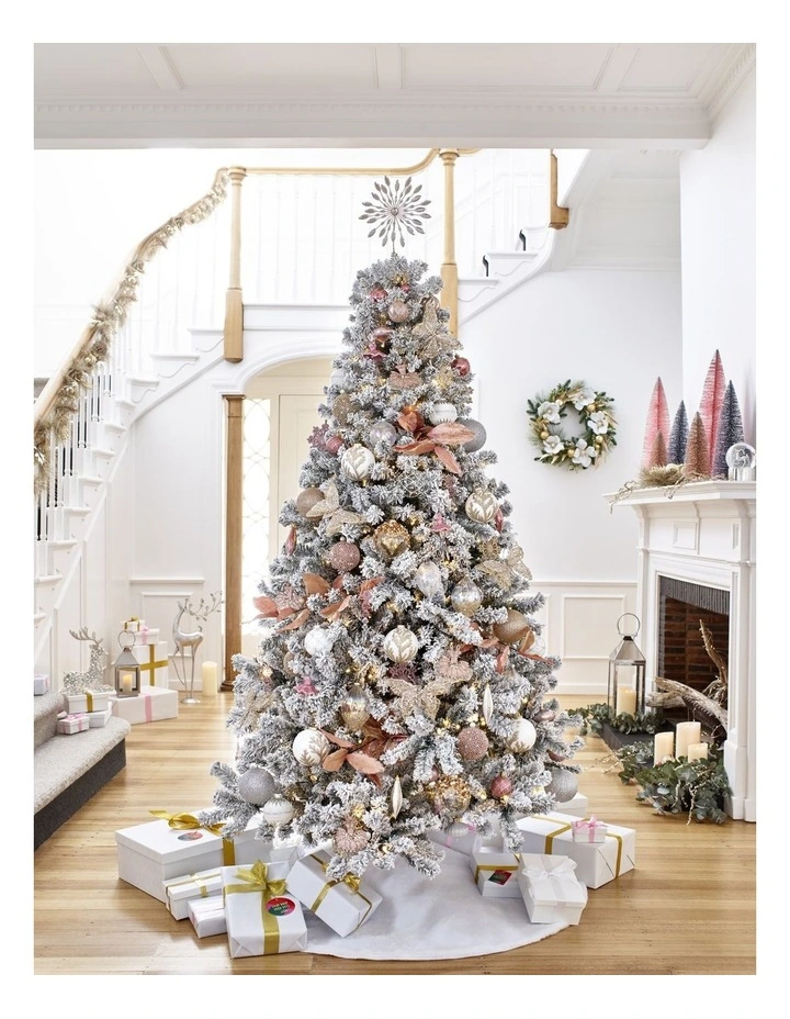 Promo π― Myer Giftorium Luxe Plastic Glittered Bead Bauble Pink: 8cm π₯ - Image 5