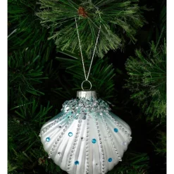 Deals ๐ Myer Giftorium Luxe Jewelled Faux Clam Shell Ornament In Mint ๐