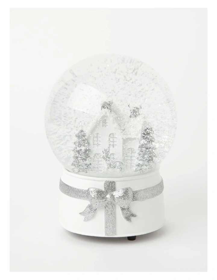 Best deal π Australian House & Garden Eucalyptus Polyresin House & Trees Musical SnowglobeWhite/Silver: 21cm π - Image 2