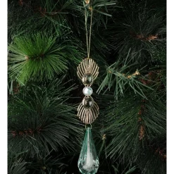 Cheap 😉 Myer Giftorium Luxe Acrylic & Metal Jewel Drop OrnamentMint/Gold: 16cm ⭐