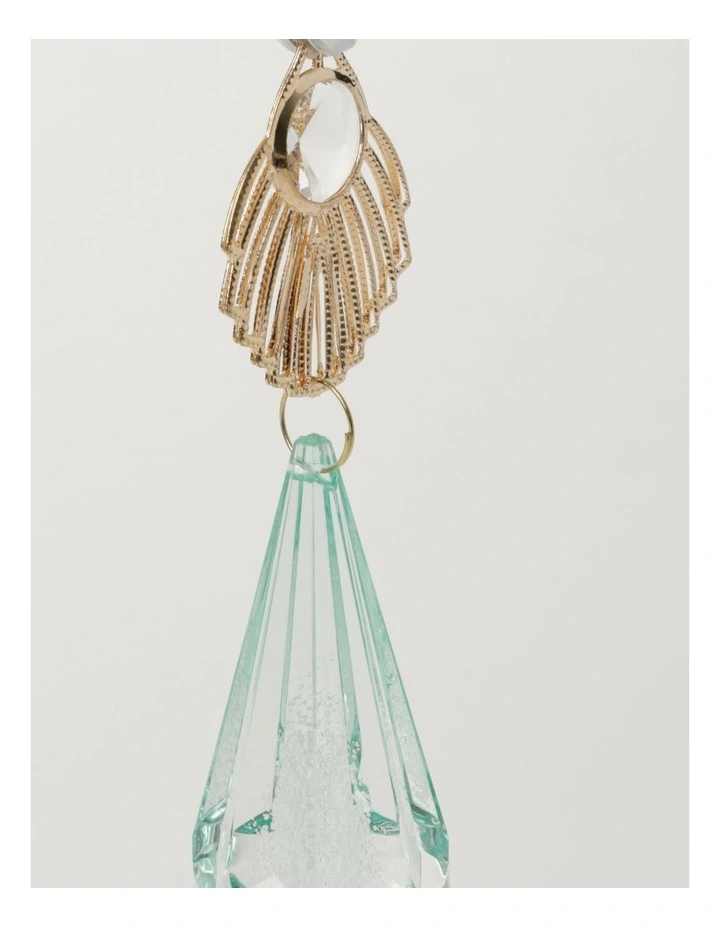 Cheap π Myer Giftorium Luxe Acrylic & Metal Jewel Drop OrnamentMint/Gold: 16cm β - Image 3