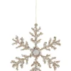 Deals 🤩 Myer Giftorium Luxe Champagne Beaded Snowflake Hanging Ornament 😉