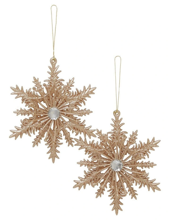 Brand new π Myer Giftorium Luxe Assorted Champagne Snowflake With Gem π€©