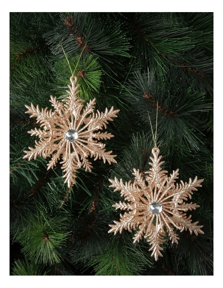 Brand new π Myer Giftorium Luxe Assorted Champagne Snowflake With Gem π€© - Image 2