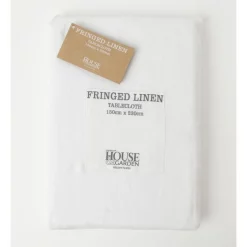 Best reviews of 💯 Australian House & Garden Fringed Linen Tablecloth In White ✨
