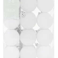 Hot Sale 🤩 Australian House & Garden Eucalyptus Assorted White Shatter-Resistant Baubles 24pk 🤩