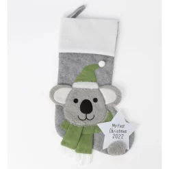 Best Sale ๐คฉ Australian House & Garden Eucalyptus Baby's First Felt Koala StockingGrey: 44cm โค๏ธ