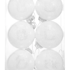 Coupon ๐ Australian House & Garden Eucalyptus White And Silver Baubles With Glitter Feature Set Of 6 ๐งจ